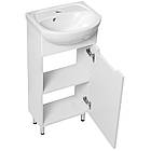 Тумба підлогова ЮВВІС Естель Т-1 біла глянцева з умивальником Solo 40 см, фото 2