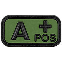 Патч група крові  "A+ POS" 3D гума, MFH, Німеччина, оригінал