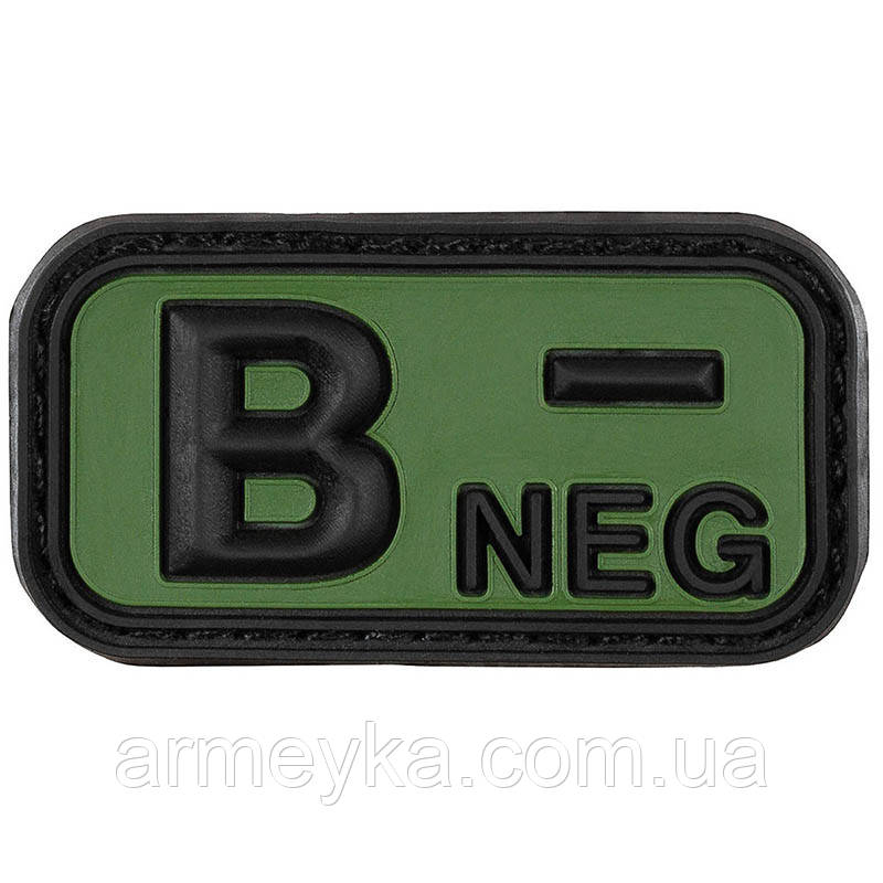 Патч група крові  "B- NEG" 3D гума, MFH, Німеччина, оригінал