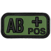 Патч група крові  "AB+ POS" 3D гума, MFH, Німеччина, оригінал