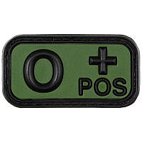 Патч група крові  "O+ POS" 3D гума, MFH, Німеччина, оригінал
