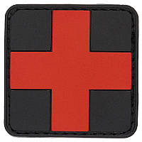 Патч 3D "First Aid" (медик/аптечка), гума, чорний. MFH, Німеччина, оригінал