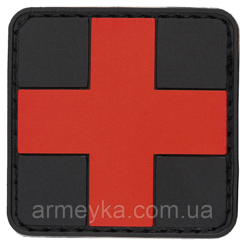 Патч 3D "First Aid" (медик/аптечка), гума, чорний. MFH, Німеччина, оригінал