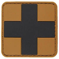 Патч 3D "First Aid" (медик/аптечка), гума, койот. MFH, Німеччина, оригінал