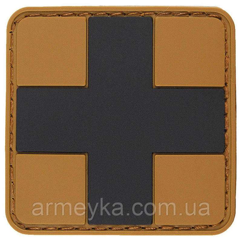 Патч 3D "First Aid" (медик/аптечка), гума, койот. MFH, Німеччина, оригінал