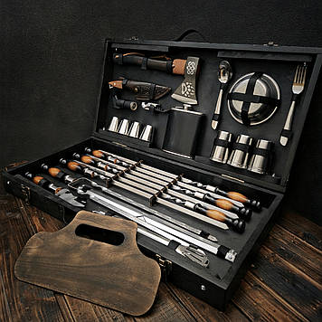 Набір шампурів у кейсі з ніжками "Карпатський Люкс"