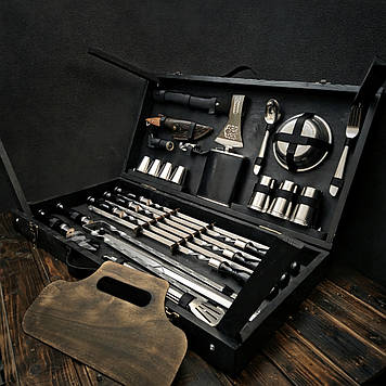 Набір шампурів у кейсі з ніжками "Карпатський Блек"