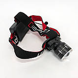 Налобний ліхтар для монтажних робіт, Головний ліхтар акумуляторний світлодіодний потужний TD-43, фото 5