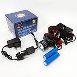 Налобний ліхтар для монтажних робіт, Головний ліхтар акумуляторний світлодіодний потужний TD-43, фото 3