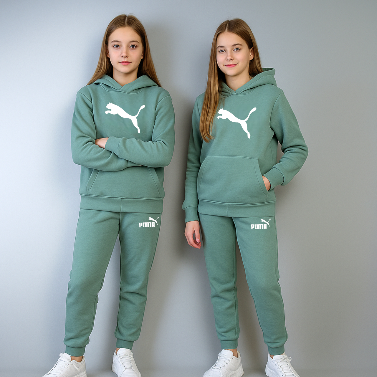 Теплий Костюм на флісі для дівчинки 146-164 см 003669 Туреччина Бірюза