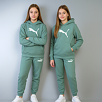 Теплий Костюм на флісі для дівчинки 146-164 см 003669 Туреччина Бірюза