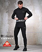 Термо білизна чоловіча Omni Heat чорна поліестер термо костюм кальсони і кофта