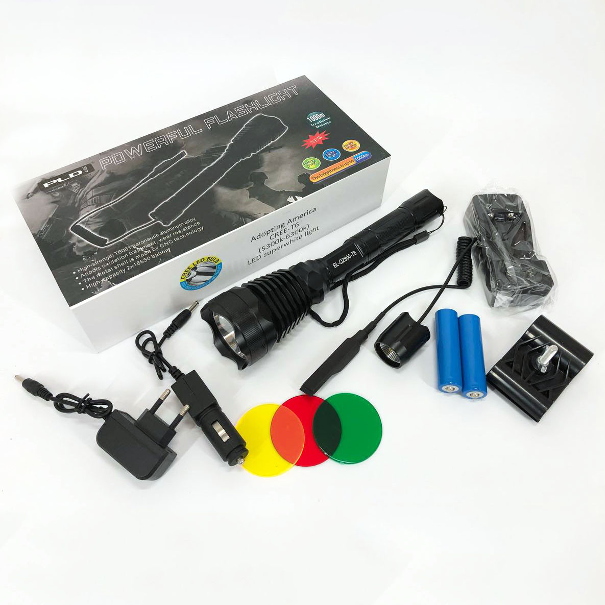 Ручний ліхтар з високою яскравістю, Ліхтар для дому з вбудованим акумулятором Невеликий ручний PQ-40, фото 1