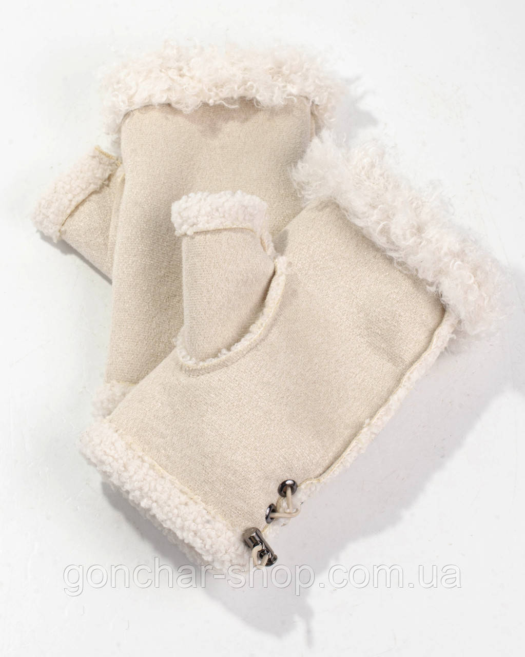 Мітенки рукавички без пальців KENT&AVER дубляж молоко, фото 1