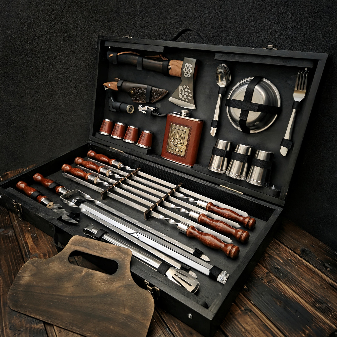 Набір шампурів у кейсі з ніжками "Карпатський Cherry", фото 1