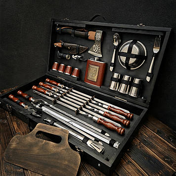 Набір шампурів у кейсі з ніжками "Карпатський Cherry"