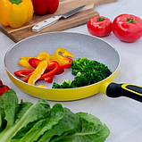 Сковорода для варіння Magio MG-1177 24 см, Сталева повітряна сковорода для смаження без масла OU-39, фото 7