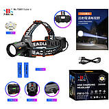 Налобний ліхтар для сантехніка, Налобний ліхтар з лінзою акумуляторний для риболовлі VC-18, фото 4