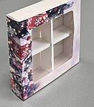 Коробка для mochi чотирьох штук 130х130х35 новорічна, фото 4