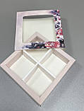 Коробка для mochi чотирьох штук 130х130х35 новорічна, фото 10