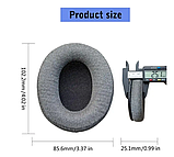 Амбушури HyperX Cloud Alpha Core Cloud III Stinger Core Cloud II Cloud Flight S Silver Сірі Тканинні Потовщені, фото 8