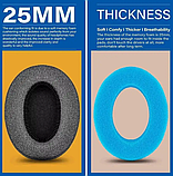 Амбушури HyperX Cloud Alpha Core Cloud III Stinger Core Cloud II Cloud Flight S Silver Сірі Тканинні Потовщені, фото 10