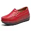Мокасини Comfortly, лофери демисезонні, жіноче повсякденне взуття, сліпони на платформі туфлі на танкетці червоні 37 р Код 00-0695, фото 2
