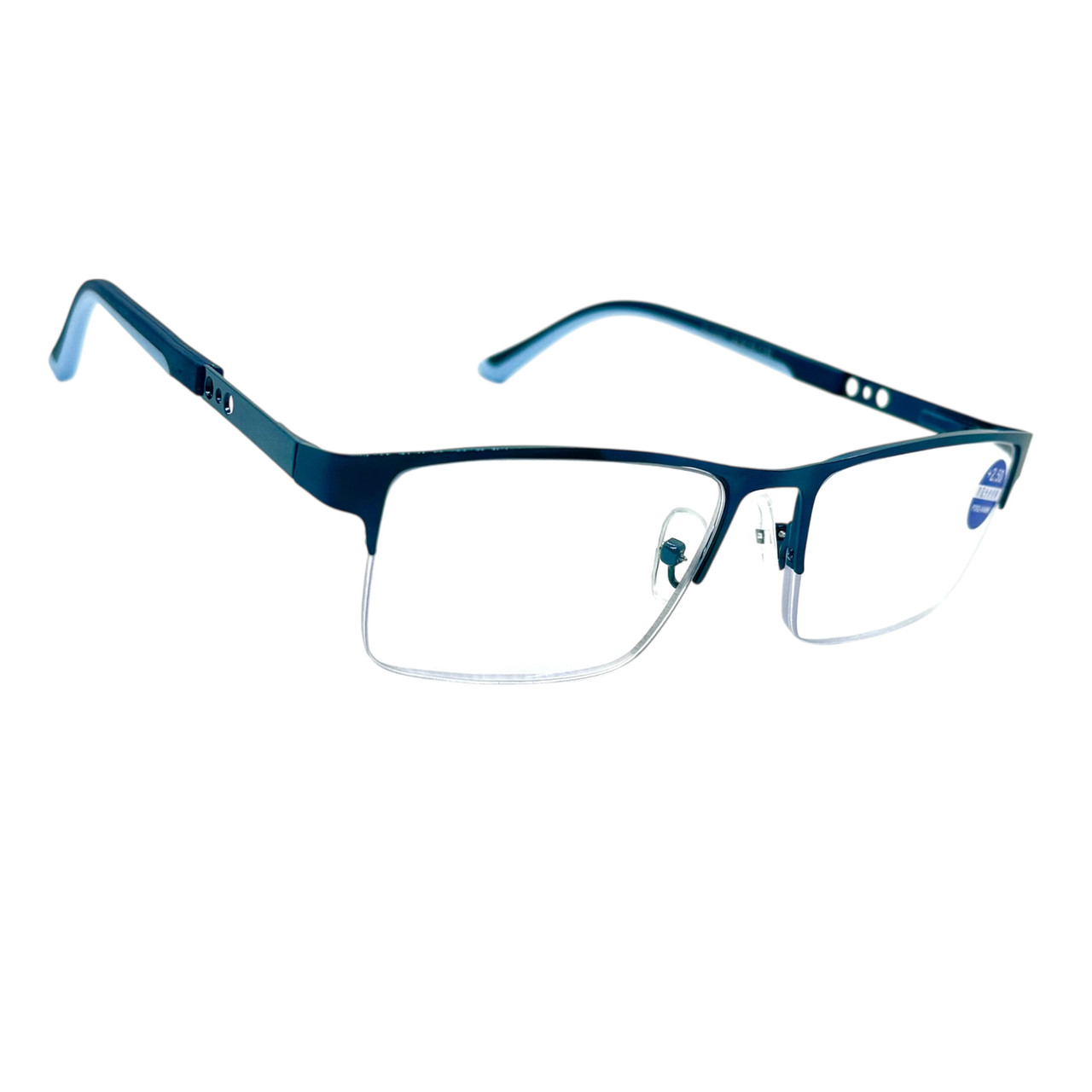 Напівоправні металеві окуляри blueblock 2247 сині