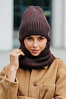 В'язаний комплект "Тина" колір коричневий