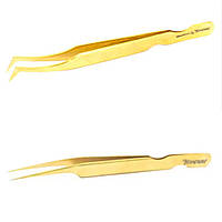 Набір золотих пінцетів Vivienne