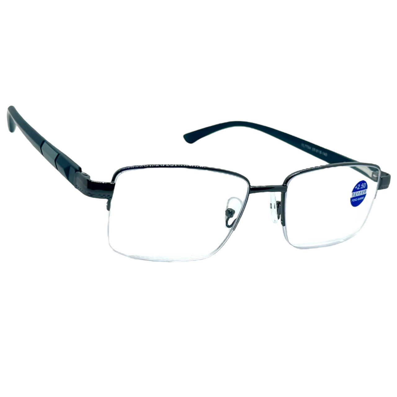 Напівоправні металеві окуляри blueblock 7704