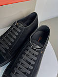 Кросівки Santoni Black з натуральної замші чорні преміальна якість, фото 5