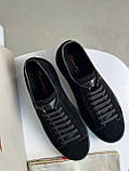 Кросівки Santoni Black з натуральної замші чорні преміальна якість, фото 6