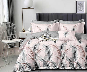 Евро розмір постільна білизна бязь «Текан» з малюнком пір'я