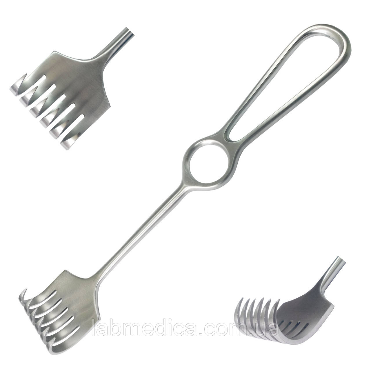 Гачок хірургічний 6 зубців гострі за Kocher Довжина 22 см SURGIWELOMED, фото 1