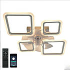 Сучасна світлодіодна люстра 70 Вт з пультом димером і вентилятором колір каркаса білий ESL-21690, фото 3