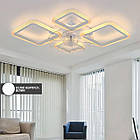 Сучасна світлодіодна люстра 70 Вт з пультом димером і вентилятором колір каркаса білий ESL-21690, фото 8