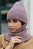 В'язаний комплект "Тина" колір пильна троянда