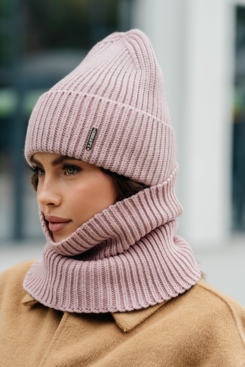 В'язаний комплект "Тина" колір темна пудра