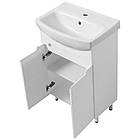 Тумба підлогова ЮВВІС Естель Т-1 біла глянцева з умивальником Cersania 50 см, фото 2