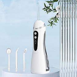 Акумуляторний іригатор А16 для ротової порожнини з 3 режимами і 4 насадками портативний очищувач зубів 200 мл