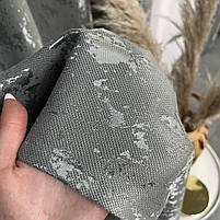 Готові штори з мармура, Графітового кольору, з тюлем (SHTN-M19n-21), фото 8