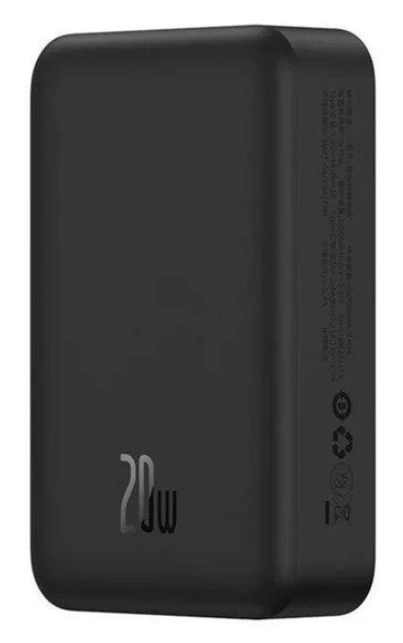 Павербанк BASEUS Magnetic Mini Wireless 20000mAh 20W з бездротовою зарядкою Qi 15W Чорний