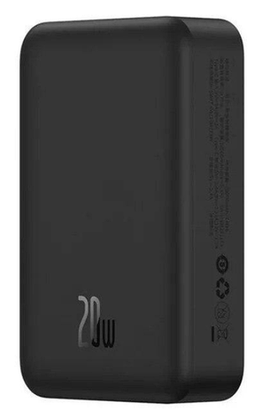 Павербанк BASEUS Magnetic Mini Wireless 20000mAh 20W з бездротовою зарядкою Qi 15W Чорний, фото 1