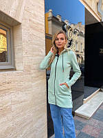 Кардиган жіночий на флісі застібка фісташковий, 56 9210