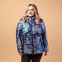 Демісезонна жіноча куртка тепла синя, 48 2408