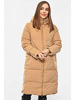 Кремова жіноча зимова куртка-пальто 52 8809