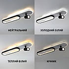 Світлодіодна люстра 45 Вт керована з пультом і мобільним додатком регулювання яскравості колір каркасу чорно-білий ESL-21658, фото 8