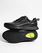 Чоловічі шкіряні кросівки Humtto 330973A1 чорні водонепроникні, фото 4