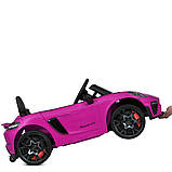Дитячий електромобіль Porsche M 6055EBLR-8 рожевий, фото 10